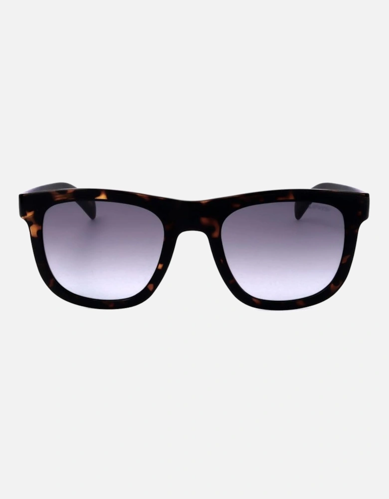 Resin Frame Sunglasses with Grey Lenses Unisex - Blue