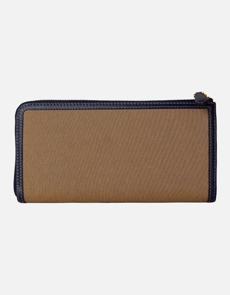 Jacquard Logo Zip Wallet Women - Brown