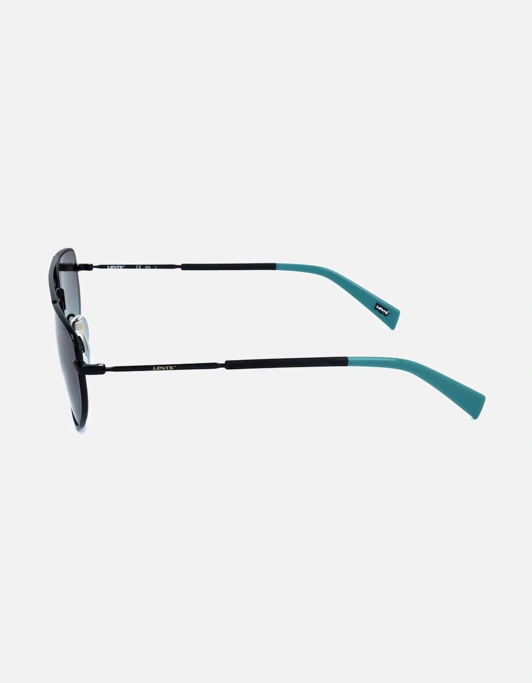 Stainless Steel Sunglasses with Blue Lenses Unisex - Gold