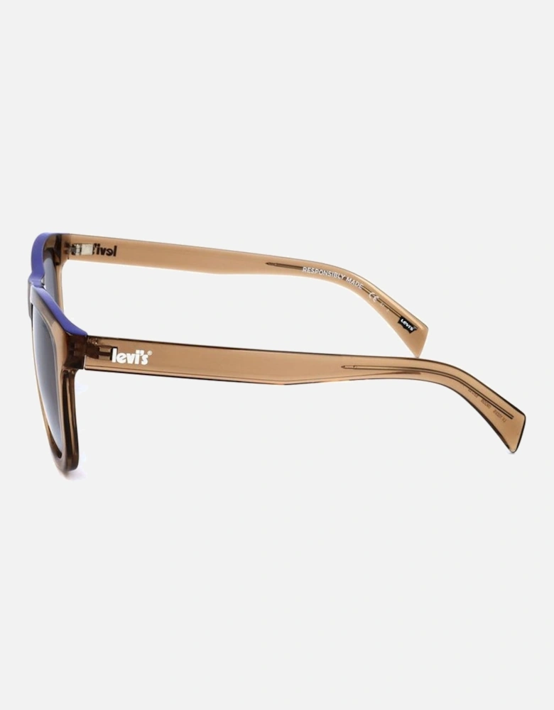 Resin Sunglasses with Grey Lenses Unisex - Brown