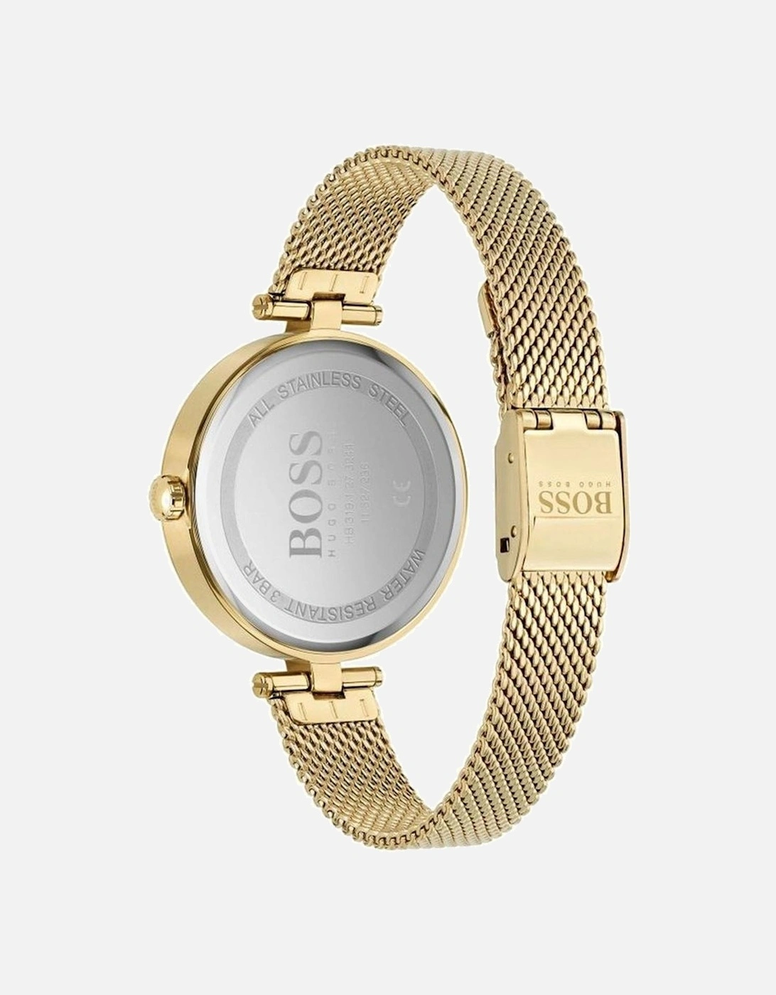 Stainless Steel Quartz Analog Watch Women - Gold Watches