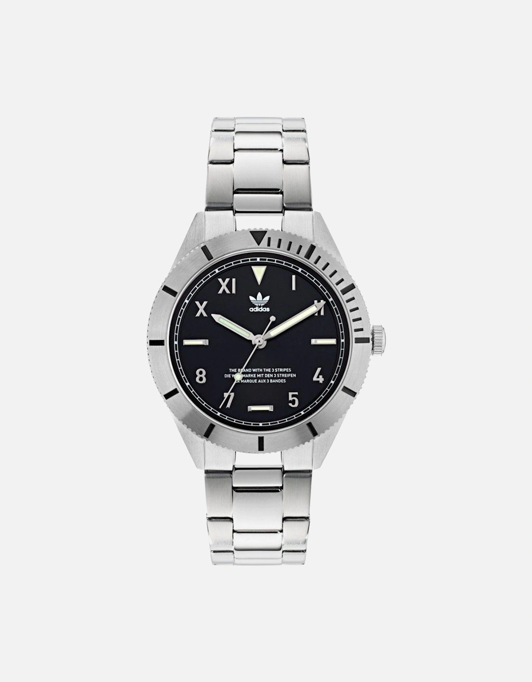 Stainless Steel Quartz Analog Watch Unisex - Gray Unisex Watches, 4 of 3