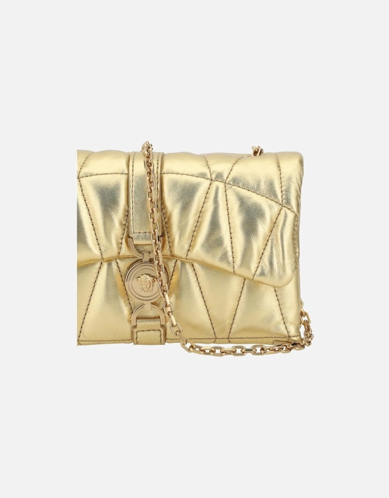 Quilted Lambskin Leather Mini Shoulder Bag Women - Gold