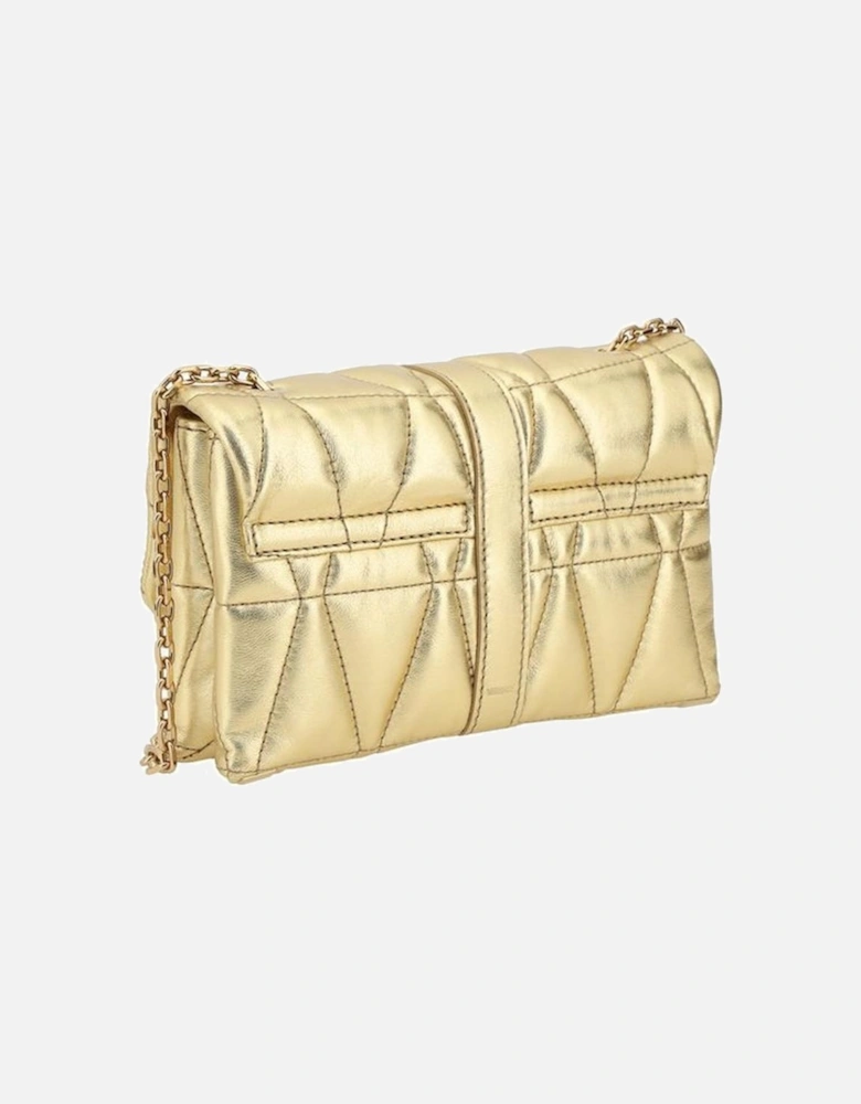 Quilted Lambskin Leather Mini Shoulder Bag Women - Gold