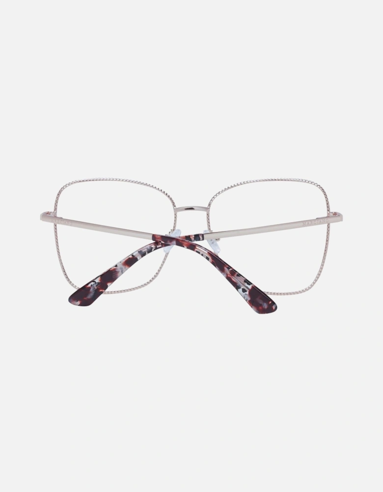 Rose Gold Metal Square Full-Rim Sunglasses Women Frames