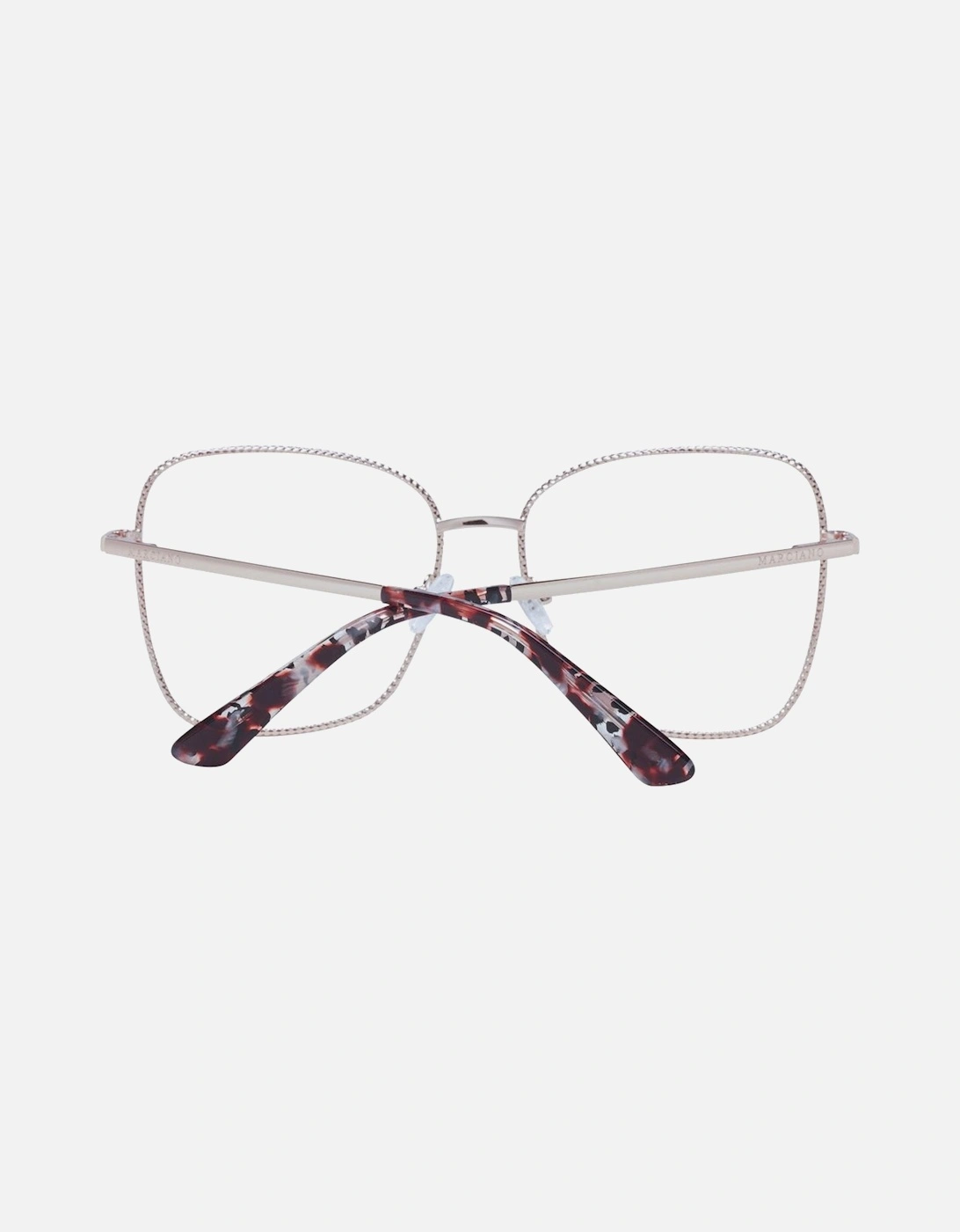 Rose Gold Metal Square Full-Rim Sunglasses Women Frames