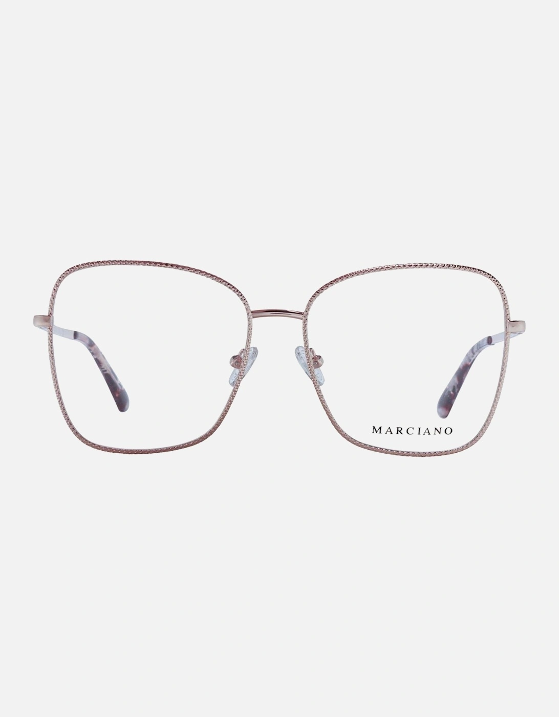 Rose Gold Metal Square Full-Rim Sunglasses Women Frames