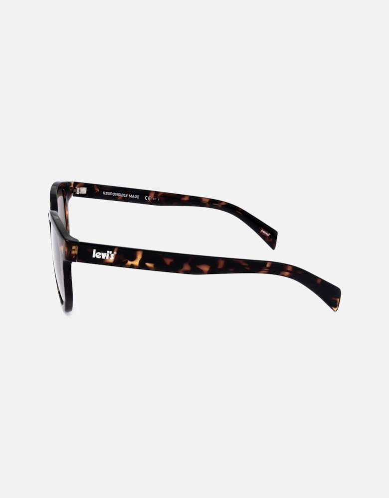 Stainless Steel Sunglasses with Brown Lenses Unisex - Black