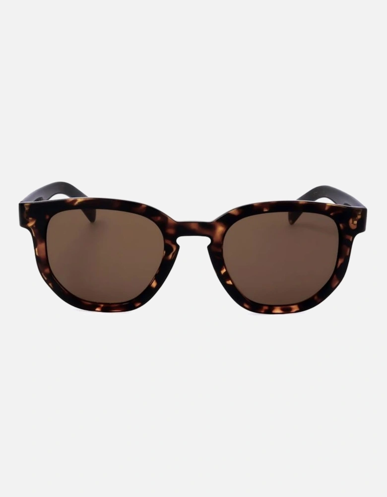 Stainless Steel Sunglasses with Brown Lenses Unisex - Black