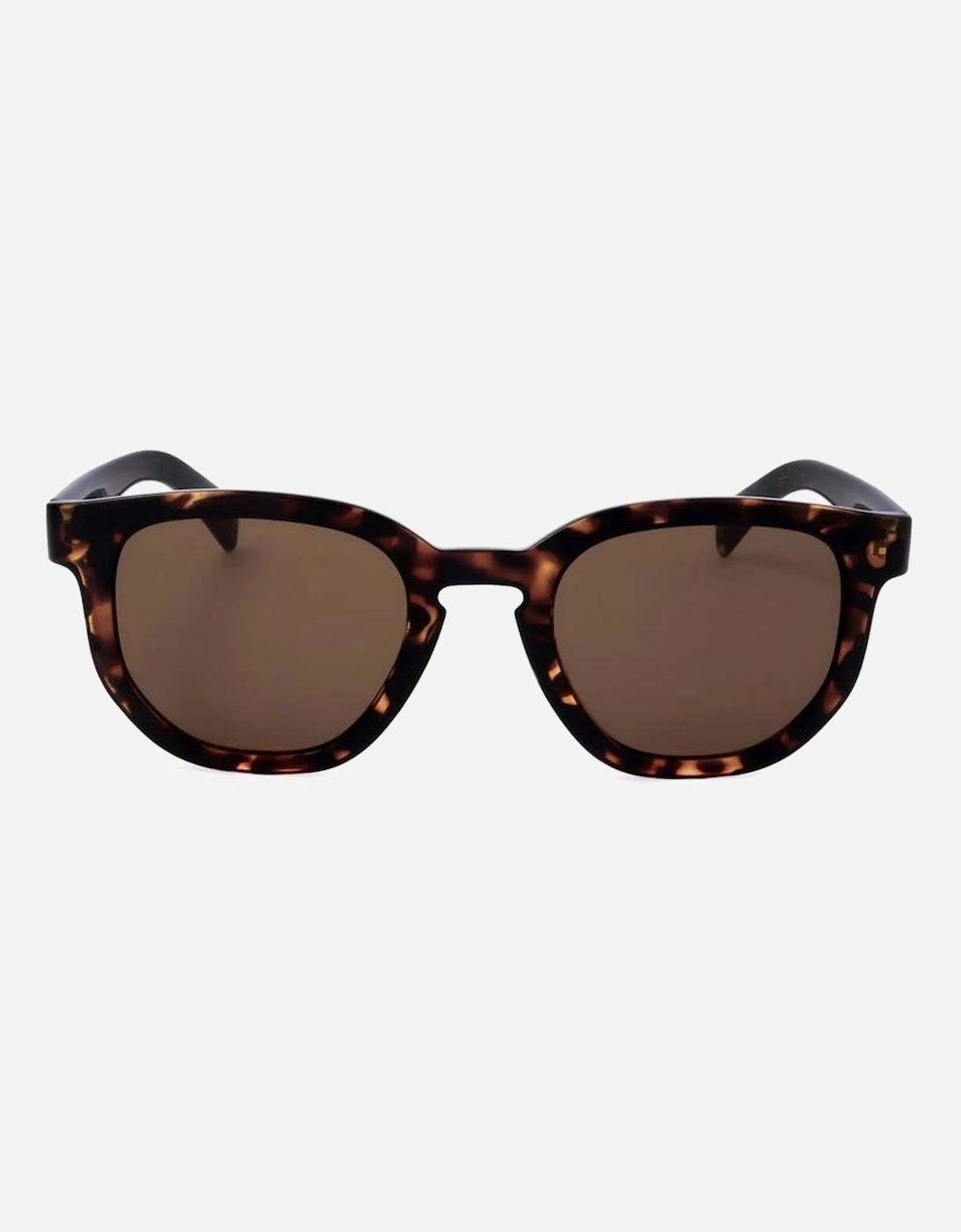 Stainless Steel Sunglasses with Brown Lenses Unisex - Black
