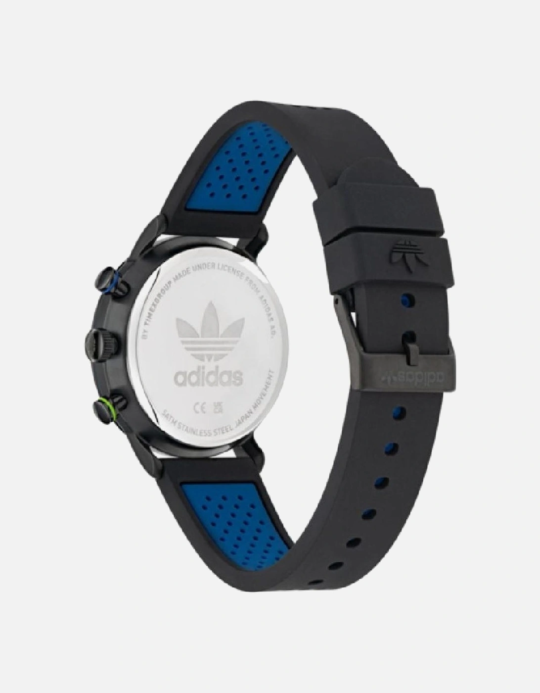 Quartz Analog Stainless Steel Watch with Silicone Bracelet Unisex -