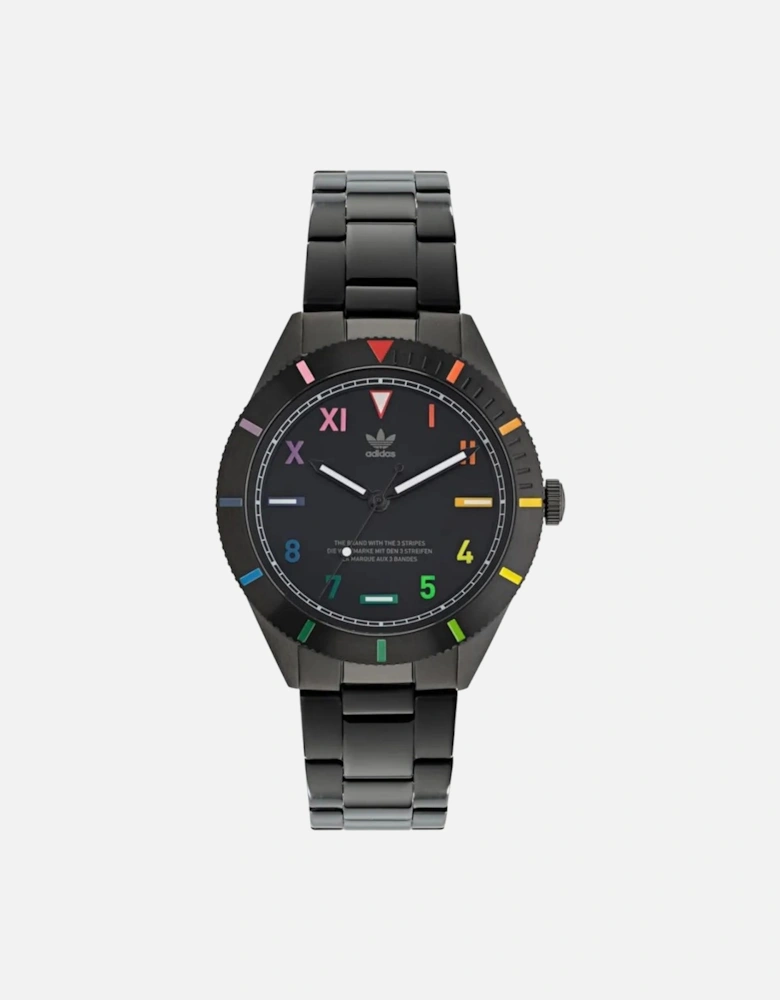 Stainless Steel Quartz Analog Watch Unisex - Black Unisex Watches