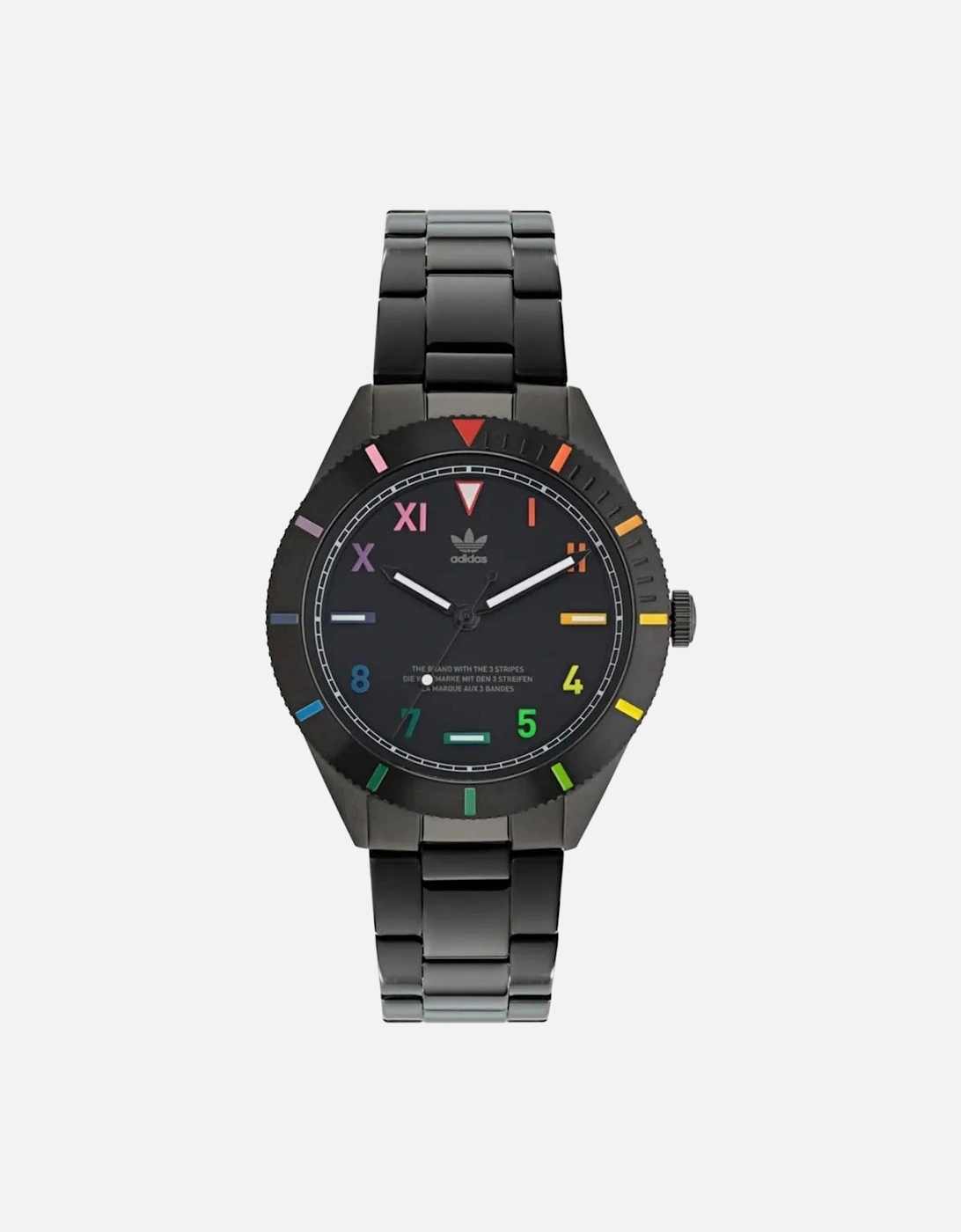 Stainless Steel Quartz Analog Watch Unisex - Black Unisex Watches, 4 of 3