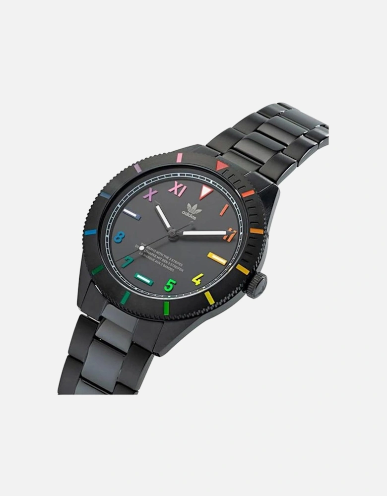 Stainless Steel Quartz Analog Watch Unisex - Black Unisex Watches