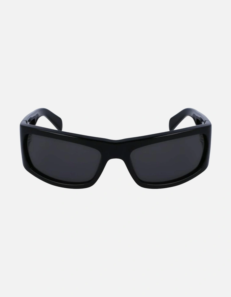 Acetate Square Frame Sunglasses Unisex - Black