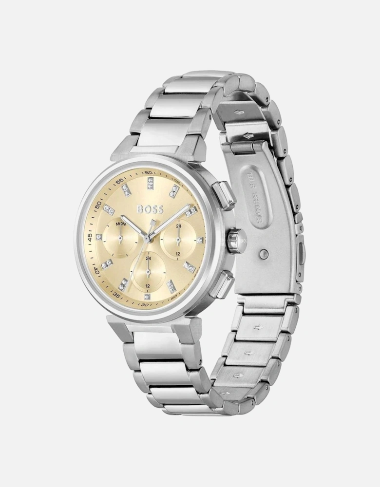 Quartz Analog Stainless Steel Watch Women - Silver Watches