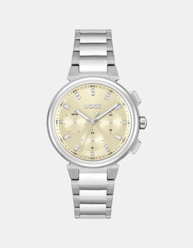 Quartz Analog Stainless Steel Watch Women - Silver Watches