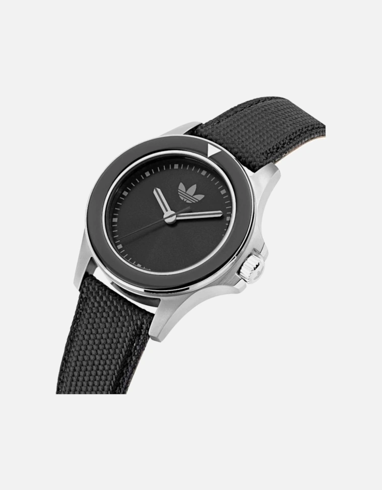 Stainless Steel Quartz Analog Watch with Fabric Bracelet Unisex -