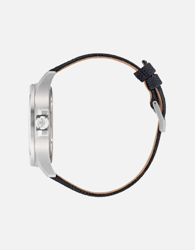 Stainless Steel Quartz Analog Watch with Fabric Bracelet Unisex -