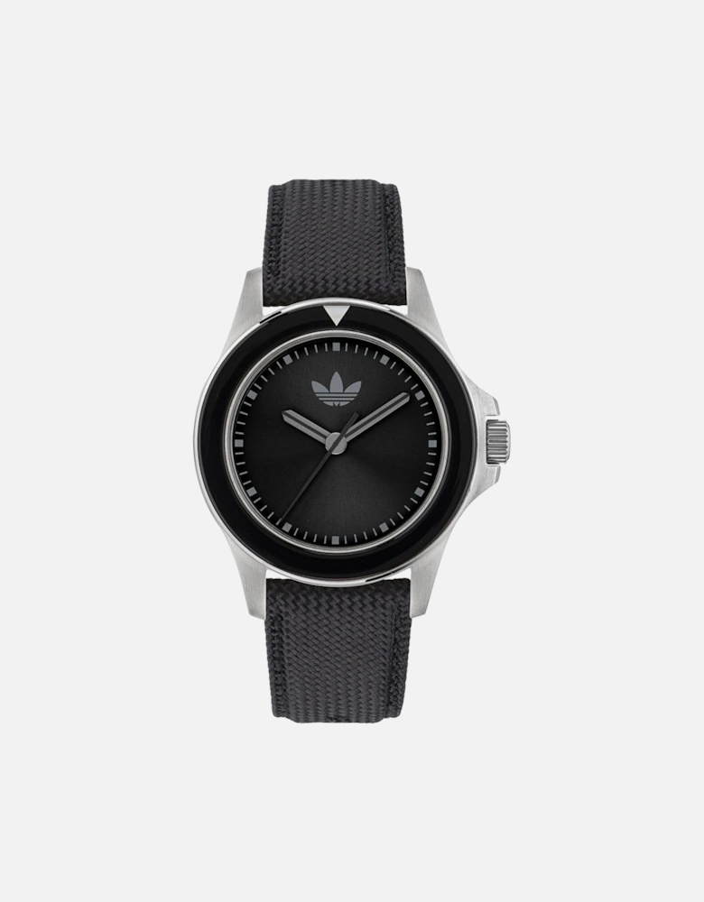 Stainless Steel Quartz Analog Watch with Fabric Bracelet Unisex -