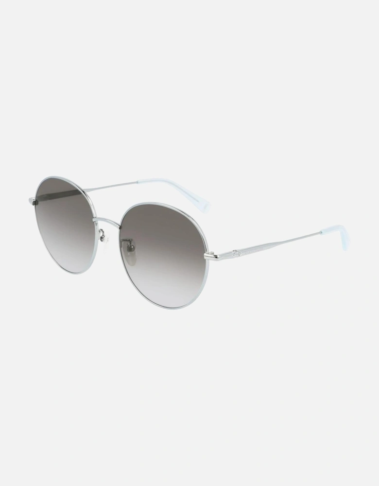 Metal Frame Sunglasses with Grey Lenses Women - Blue