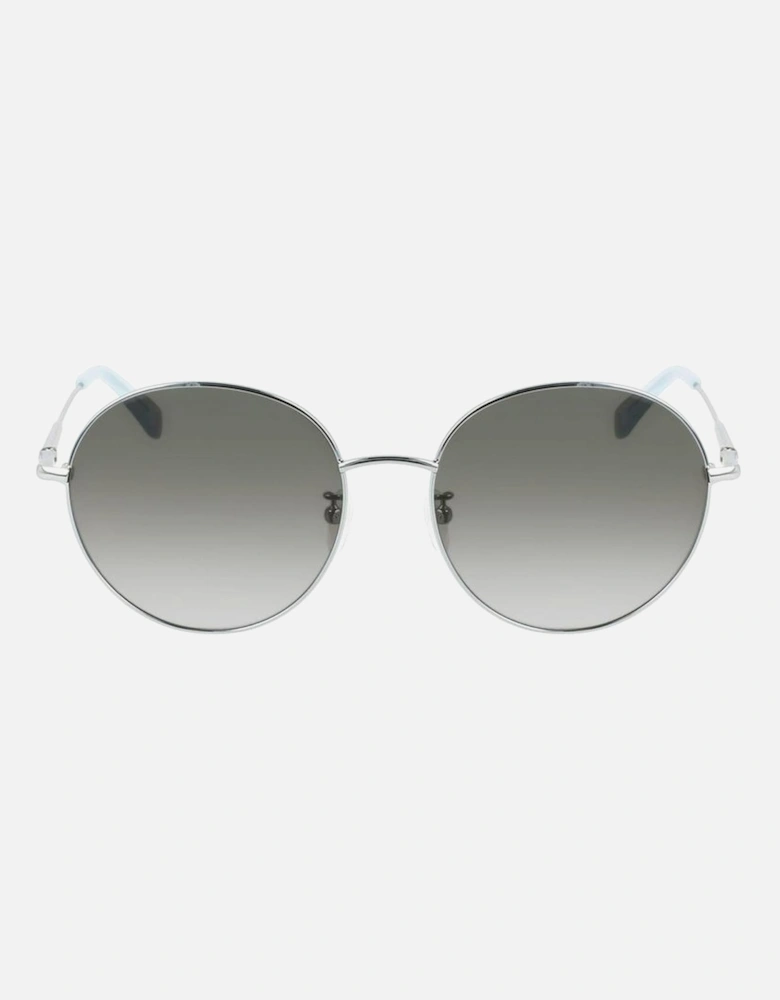 Metal Frame Sunglasses with Grey Lenses Women - Blue