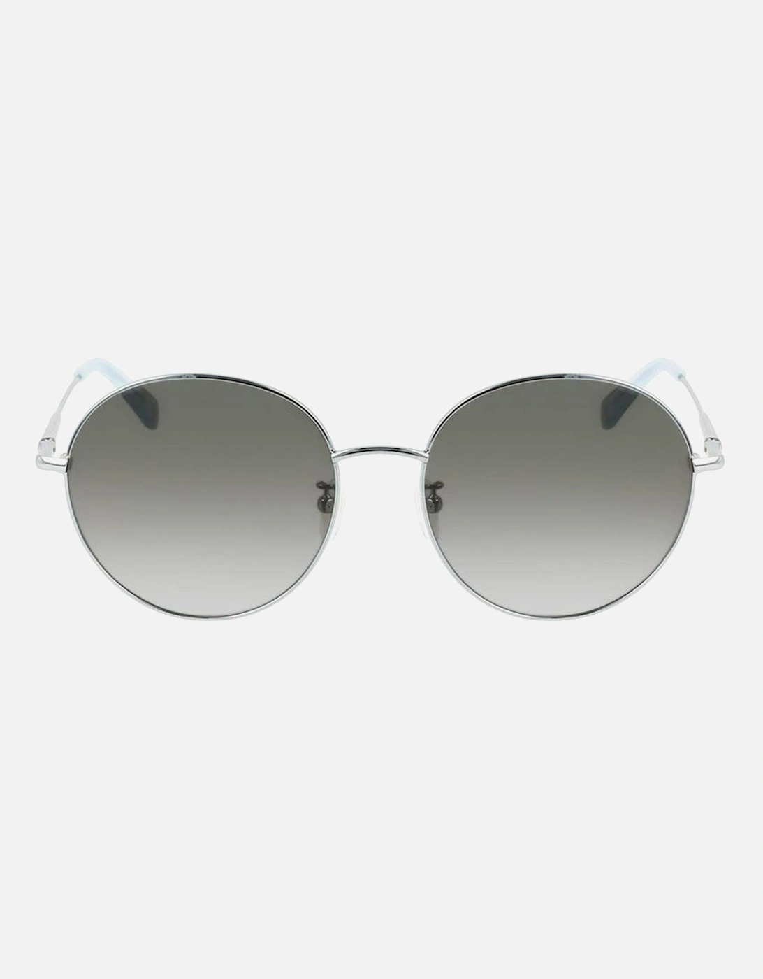 Metal Frame Sunglasses with Grey Lenses Women - Blue