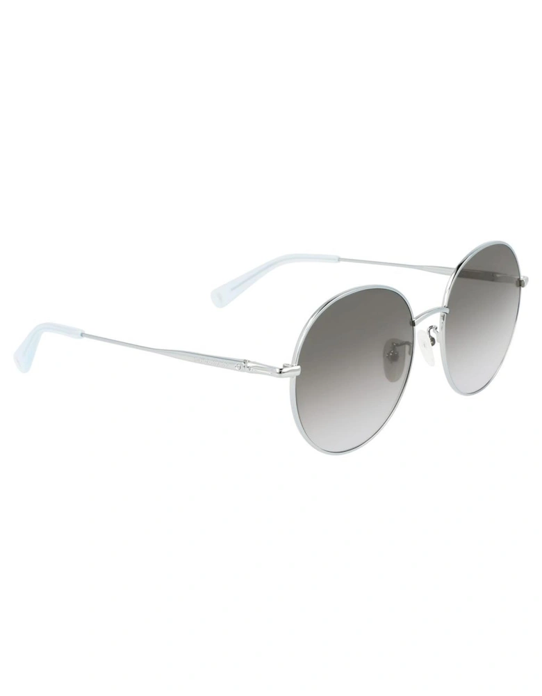 Metal Frame Sunglasses with Grey Lenses Women - Blue