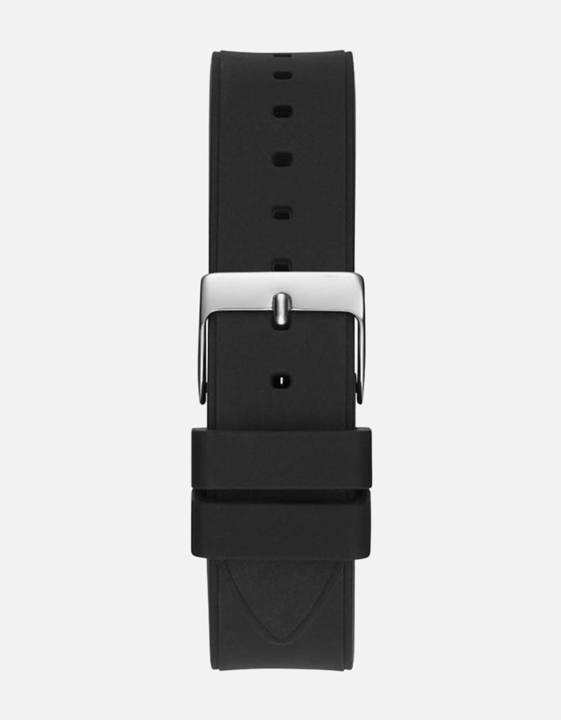 Stainless Steel Quartz Analog Watch with Silicone Bracelet Women -