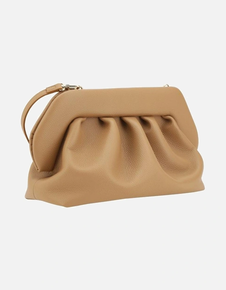 Vegan Leather Clutch Bag with Adjustable Strap Women - Brown Handbags