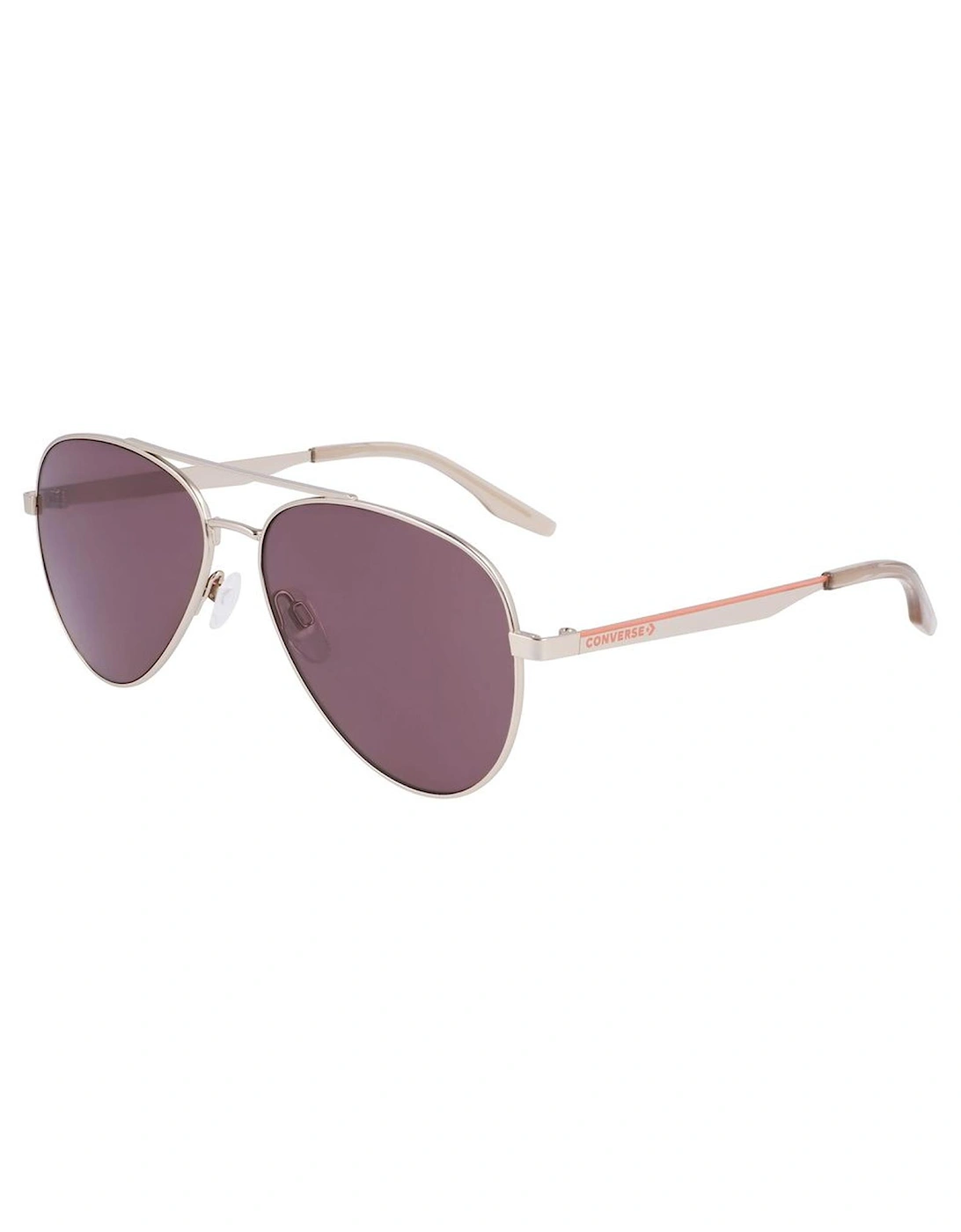 Metal Sunglasses with Pink Lenses Unisex - Gold, 4 of 3