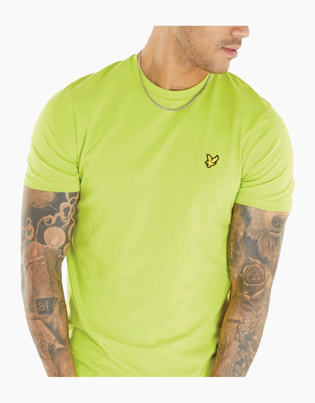 Lyle & Scott Men's Lyle  Scott Mens Short Sleeve T Shirts Regular Fit Crew Neck Summer Cotton Tee - Yellow