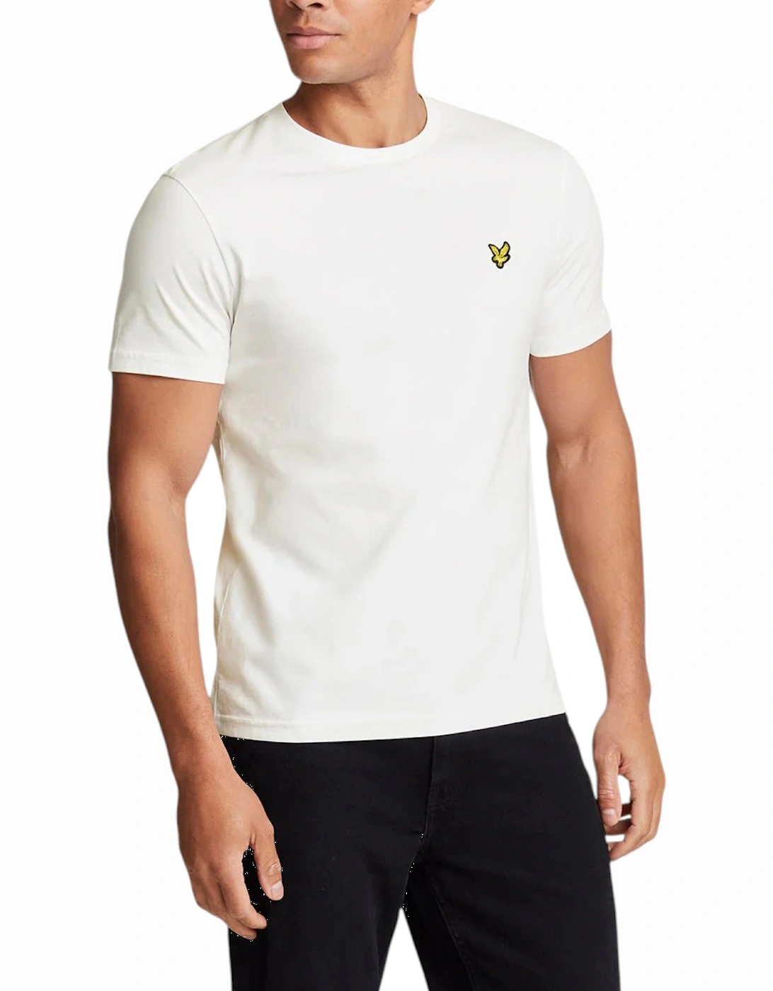 Men's Lyle & Scott Mens Short Sleeve T Shirts Regular Fit Crew Neck Summer Cotton Tee - White - Size: 38/Regular