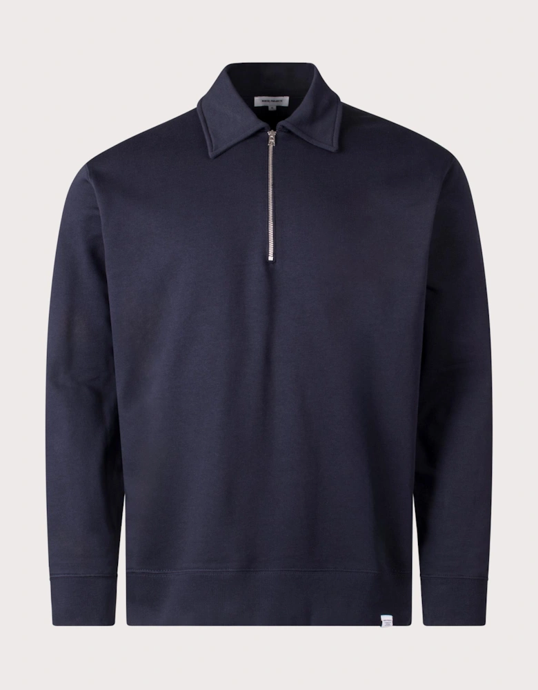 Relaxed Fit Ketel NORSE Logo Quarter Zip Sweatshirt