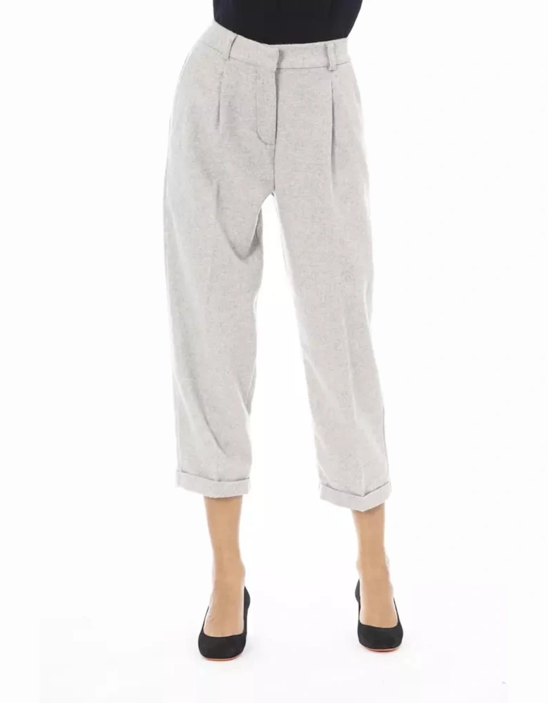 Cropped Pants Model AL23482 Women - Gray Jeans