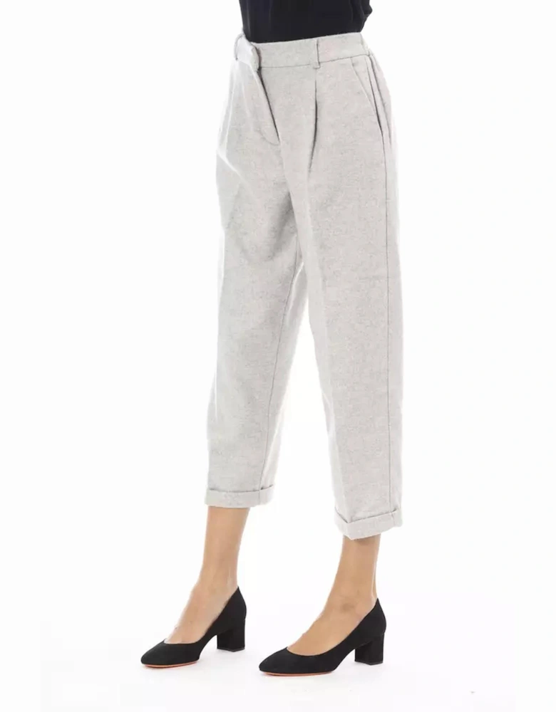Cropped Pants Model AL23482 Women - Gray Jeans
