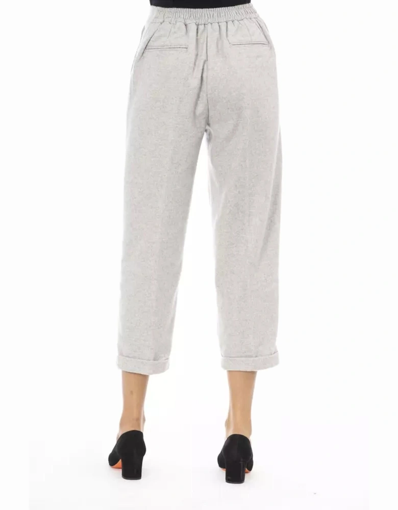 Cropped Pants Model AL23482 Women - Gray Jeans