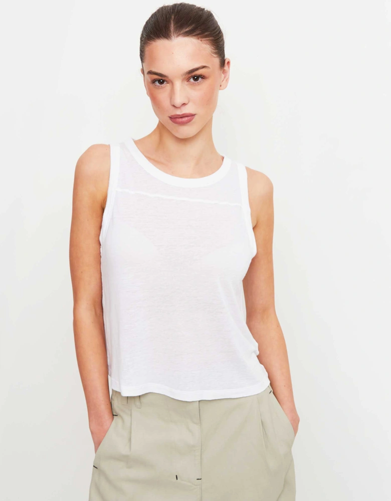 Cropped Linen Vest