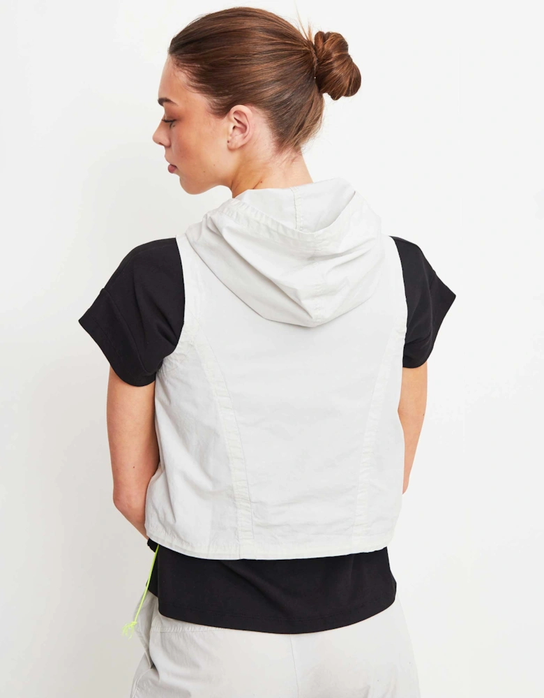 Cropped Hooded Waistcoat