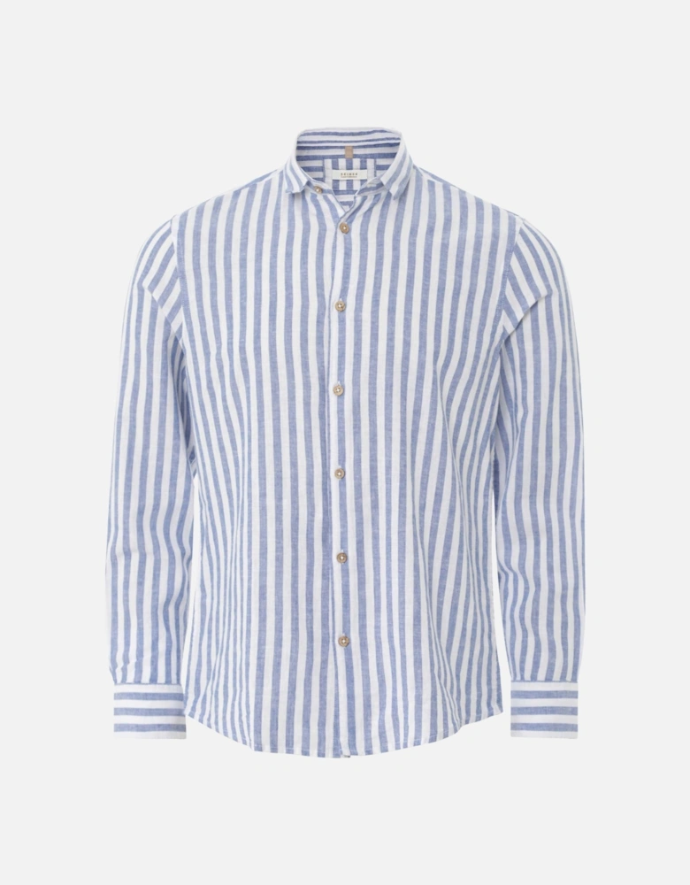 Cotton Linen Striped Shirt