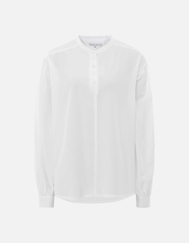 Puff Sleeve Tencel Shirt