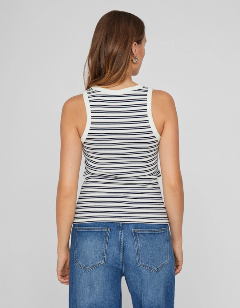 Sola Sleeveless Tank Top Navy Blazer/Snow White