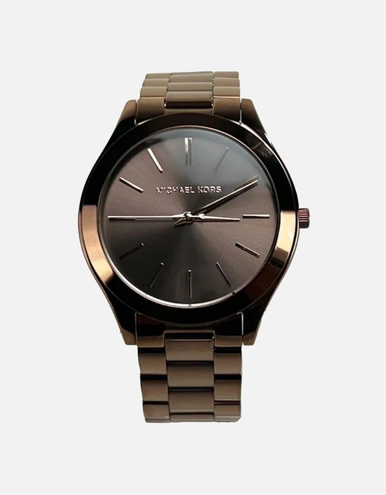 Slim Runway Stainless Steel Watch Unisex - Brown Unisex Watches