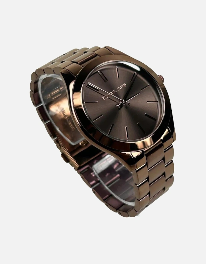 Slim Runway Stainless Steel Watch Unisex - Brown Unisex Watches