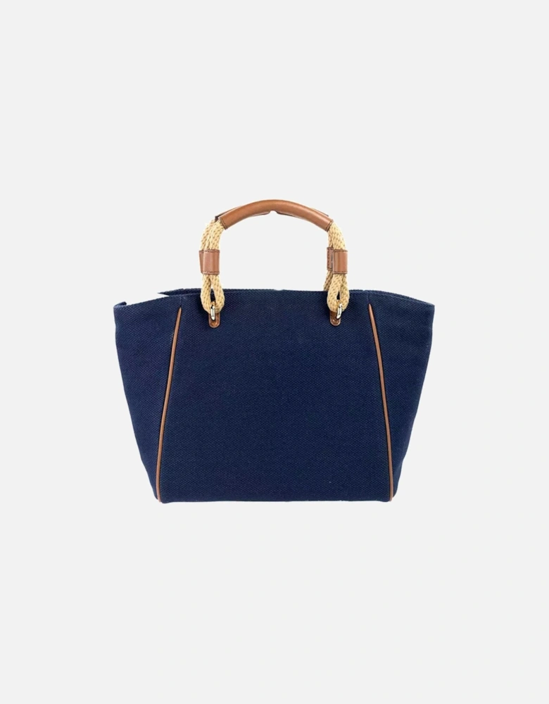 Talia Small Grab Bag Tote with Crossbody Strap Women - Navy Blue Tote