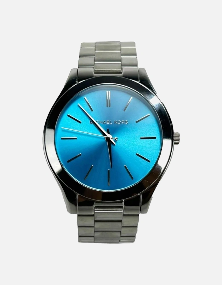 Slim Runway Stainless Steel Watch Unisex - Blue-Silver Unisex Watches