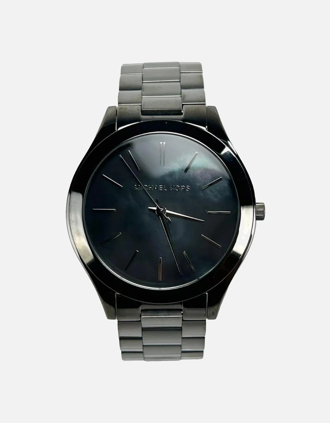 Minimalistic Stainless Steel Slim Runway Watch Unisex - Gun Metal, 3 of 2