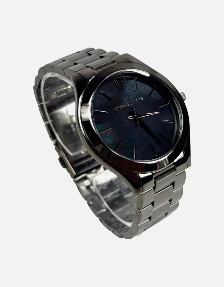 Minimalistic Stainless Steel Slim Runway Watch Unisex - Gun Metal