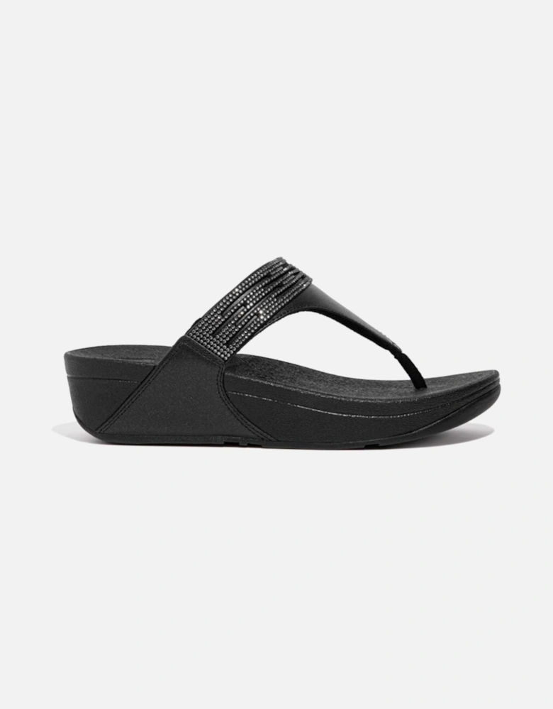 Lulu Lasercrystal Leather Toe-Post Sandals - Womens Lulu Lasercrystal Leather Toe-Post Sandals