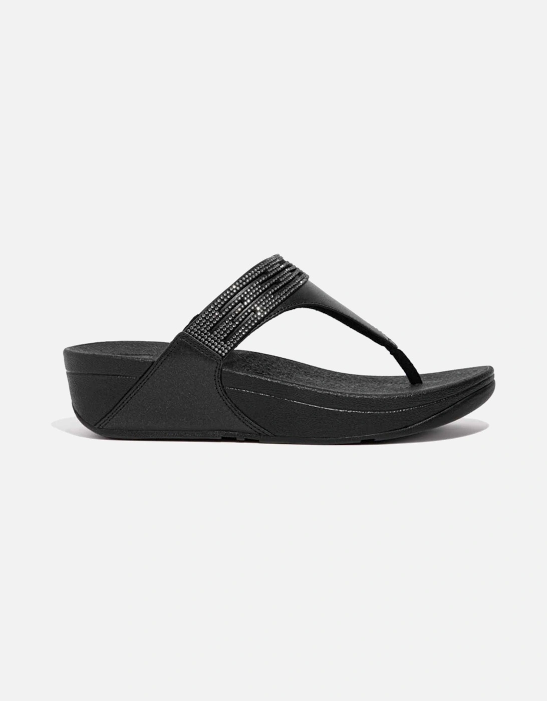 Lulu Lasercrystal Leather Toe-Post Sandals - Womens Lulu Lasercrystal Leather Toe-Post Sandals